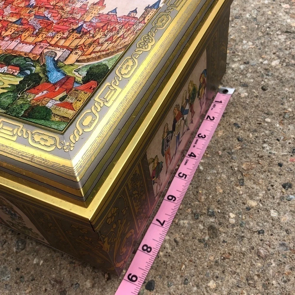 Vintage Lebkuchen Schmidt Biscuit Tin - German Treasure Chest